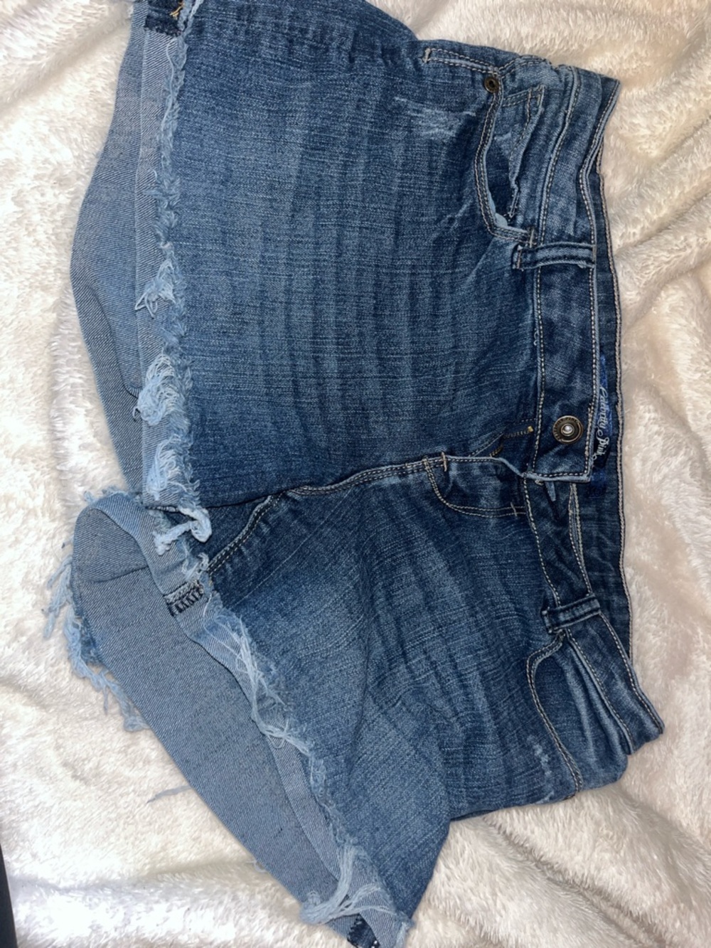 Celebrity Pink Distressed Dark Blue Denim Cutoff Shorts SIZE 9